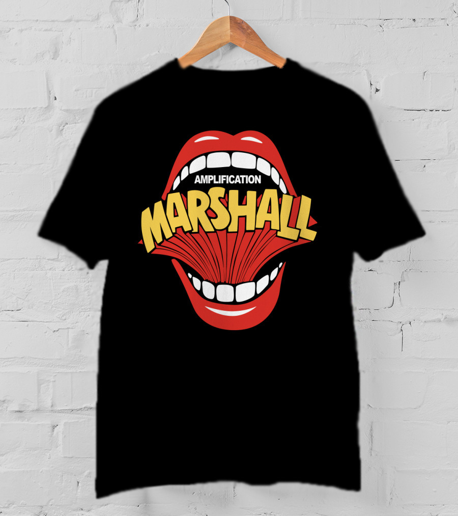 Marshall Amplification Mouth Graphic Vintage Style T-Shirt