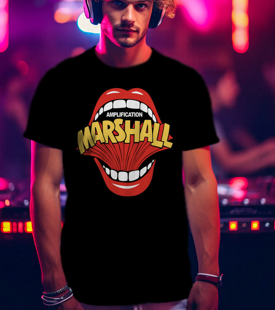 Marshall Amplification Mouth Graphic Vintage Style T-Shirt