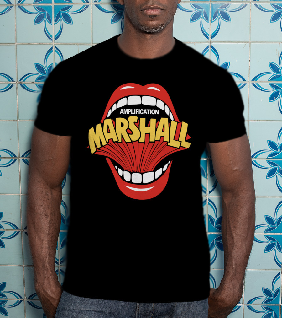 Marshall Amplification Mouth Graphic Vintage Style T-Shirt