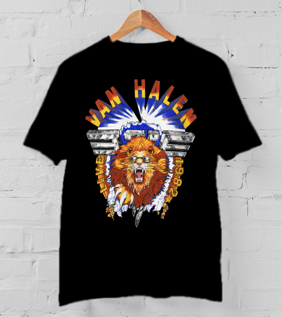 Van Halen Live 1981 Lion Iconic Band T-Shirt