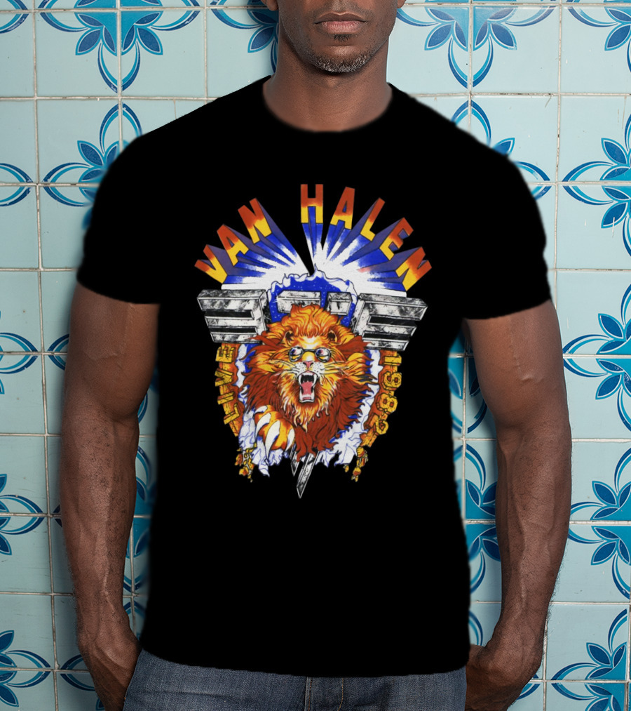 Van Halen Live 1981 Lion Iconic Band T-Shirt