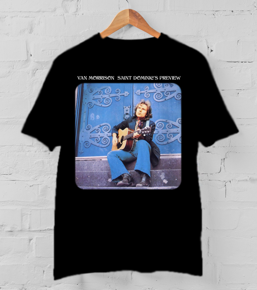 Van Morrison Saint Dominic's Preview Acoustic Session Blue Doorway Background T-Shirt