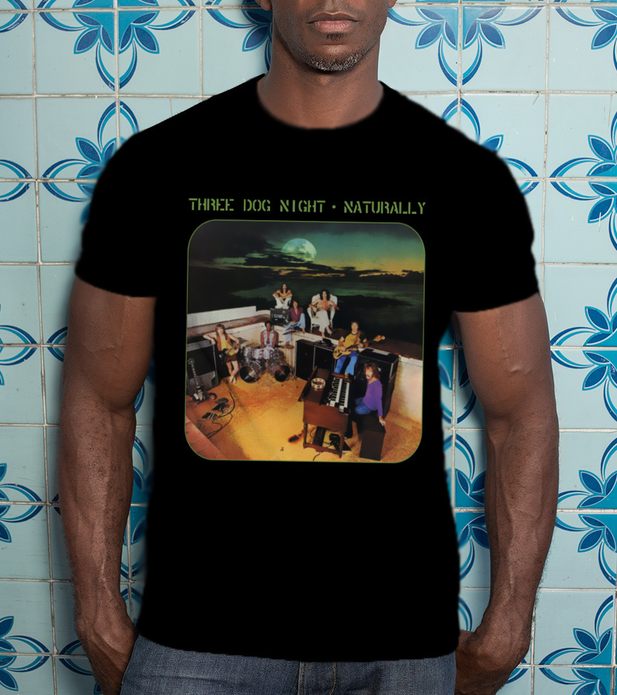 Three Dog Night Naturally Album Cover Retro Music Scene T-Shirt