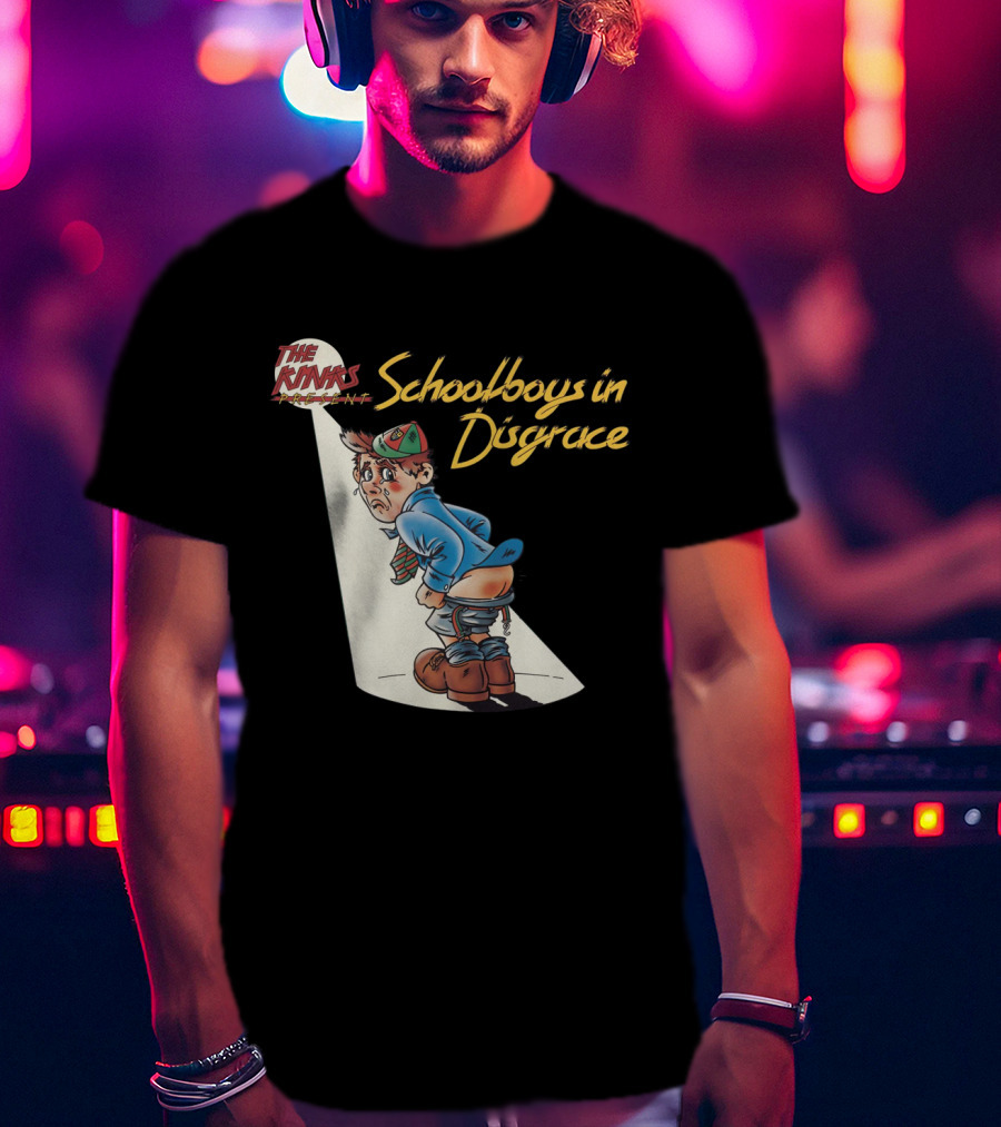 The Kinks Schoolboys In Disgrace Mischievous Cartoon T-Shirt