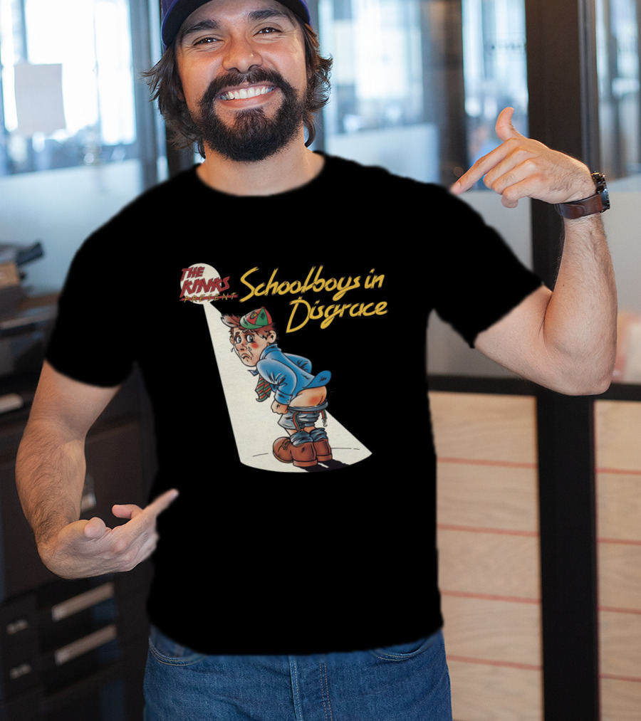 The Kinks Schoolboys In Disgrace Mischievous Cartoon T-Shirt