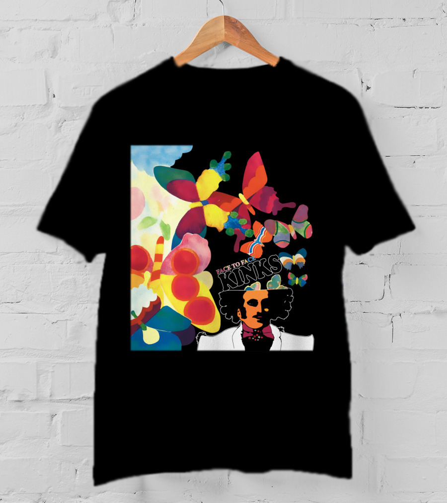 Kinks Face To Face Psychedelic Butterfly T-Shirt