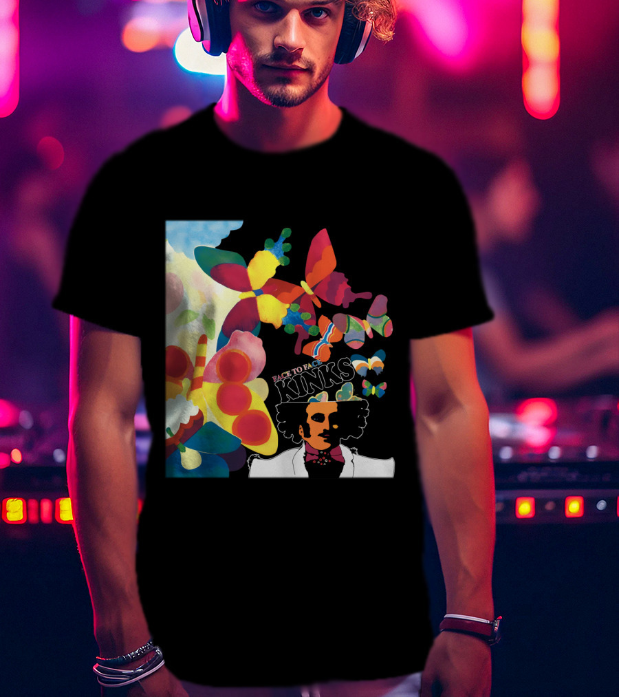 Kinks Face To Face Psychedelic Butterfly T-Shirt