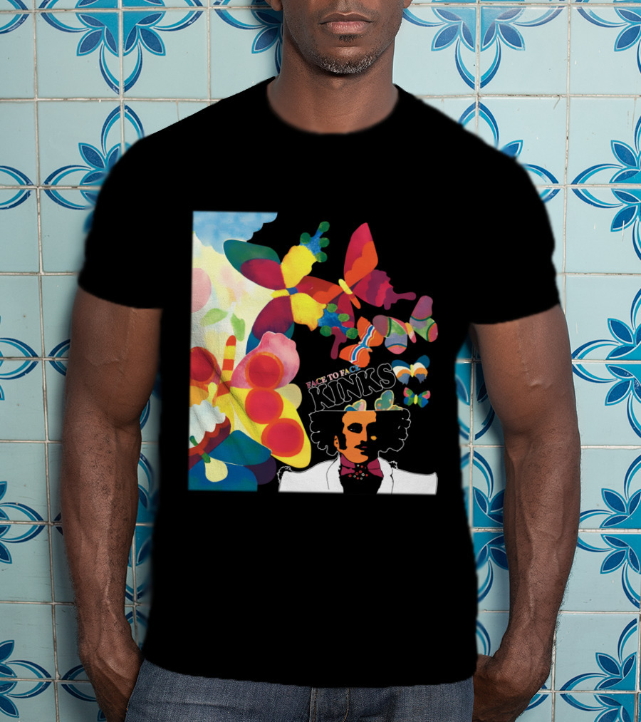 Kinks Face To Face Psychedelic Butterfly T-Shirt