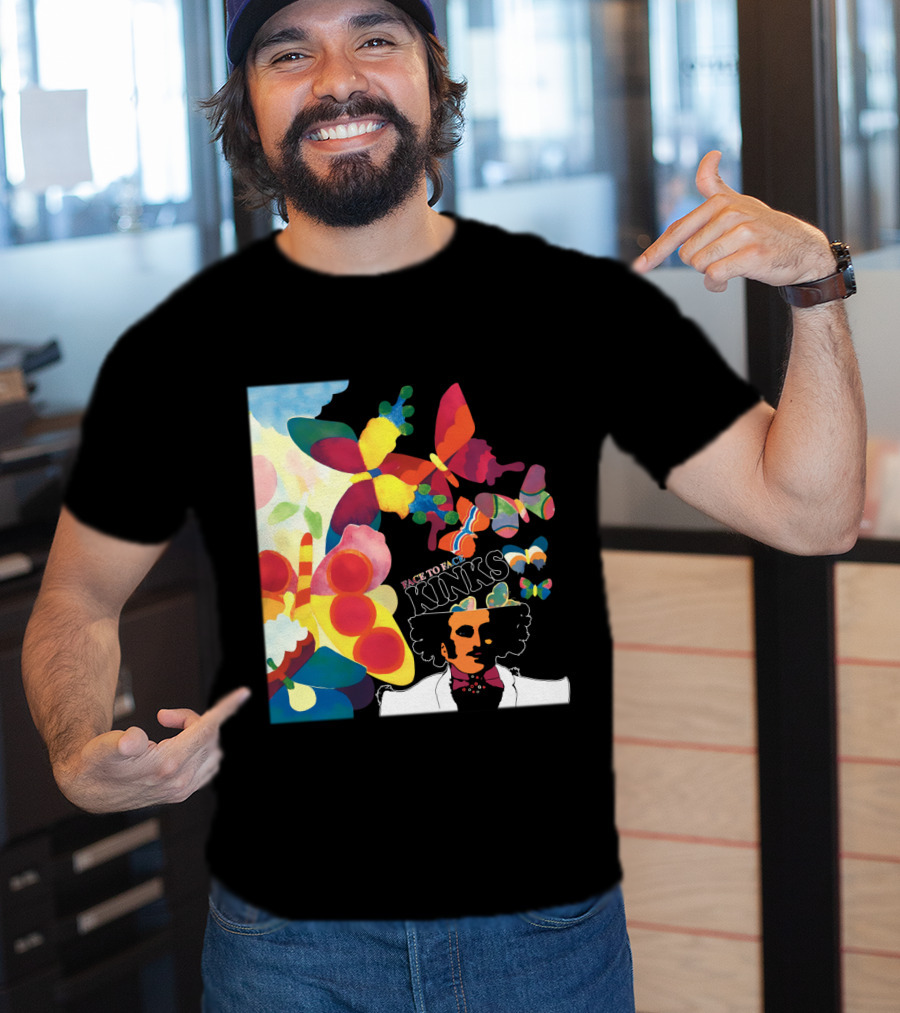 Kinks Face To Face Psychedelic Butterfly T-Shirt