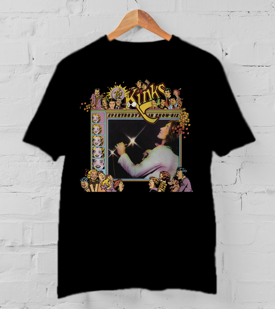 The Kinks Everybody's In Show-Biz Vintage Graphic With Cartoon Characters T-Shirt