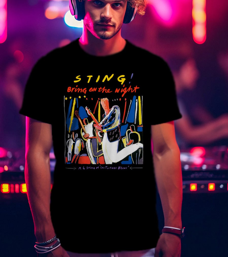 STING Bring On The Night M. Le Sting Et Les Tortues Bleus T-Shirt