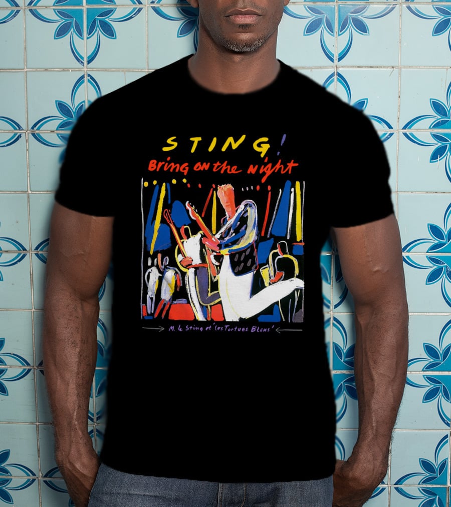 STING Bring On The Night M. Le Sting Et Les Tortues Bleus T-Shirt