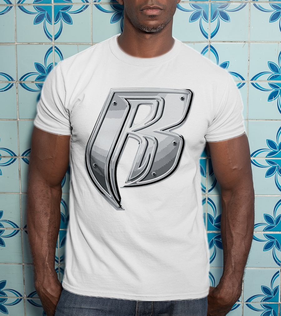 'RRD Chrome Metallic Letter B Logo' T-Shirt
