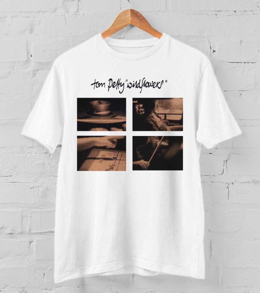 Tom Petty Wildflowers Album Four Sepia Photos T-Shirt