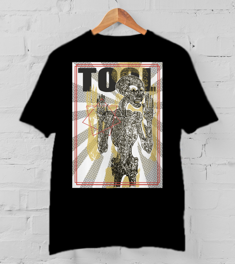 Tool Skeletal Figure Geometric Patterns T-Shirt