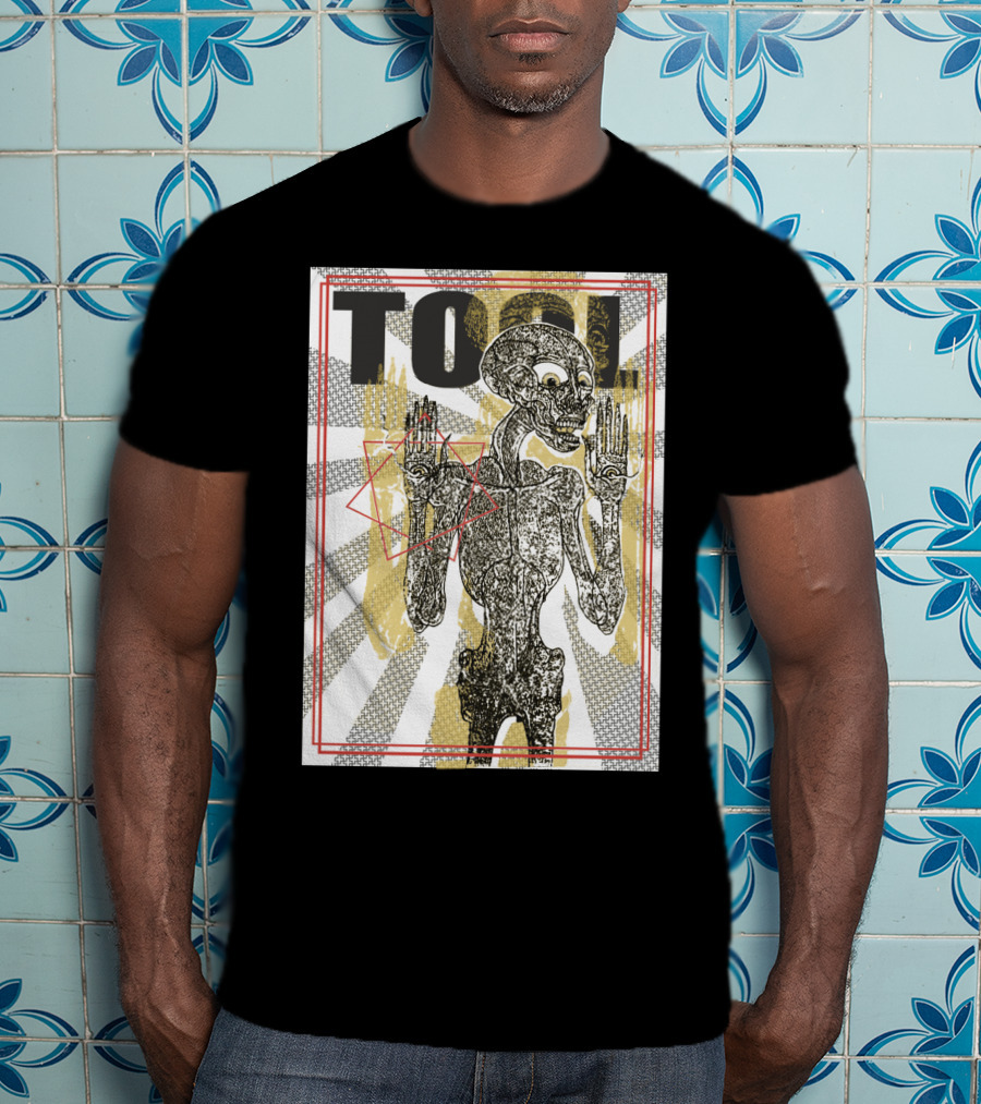 Tool Skeletal Figure Geometric Patterns T-Shirt