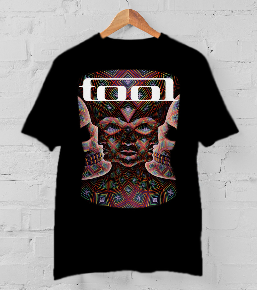 Tool Band Psychedelic Face Geometric Pattern Artwork T-Shirt
