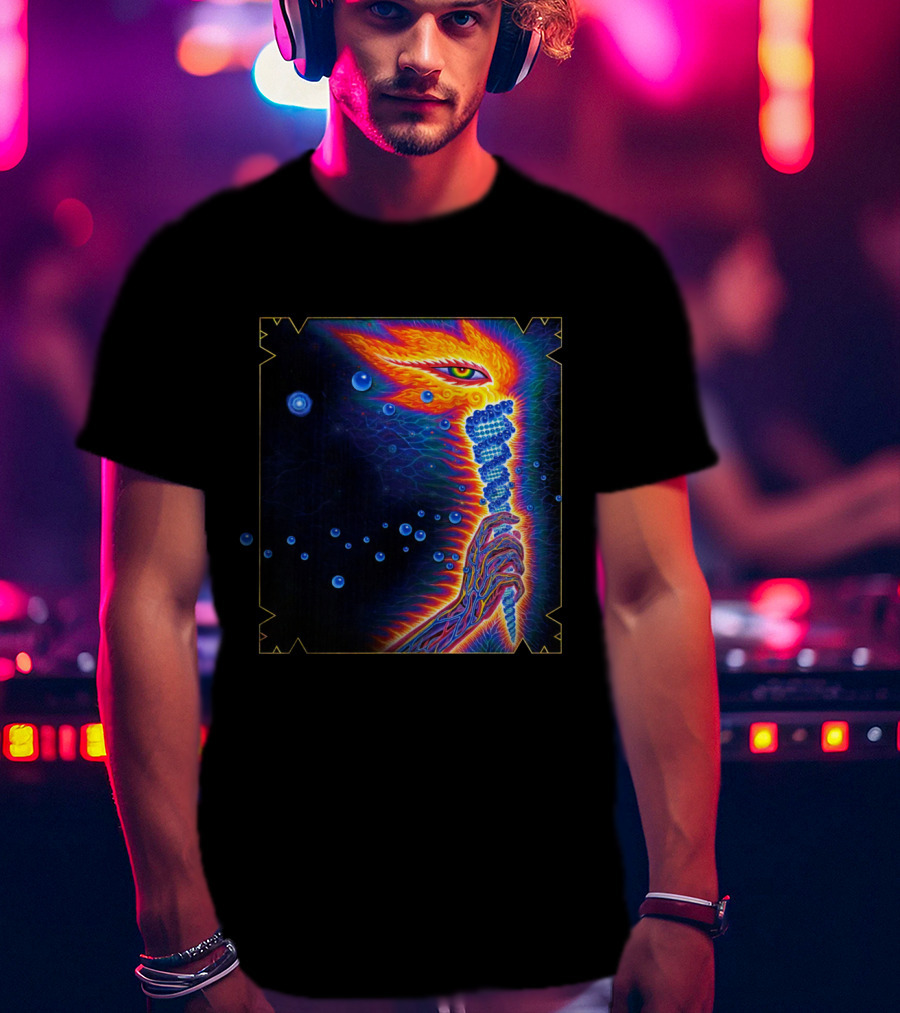 Psychedelic Visionary Art With Vibrant Cosmic T-Shirt