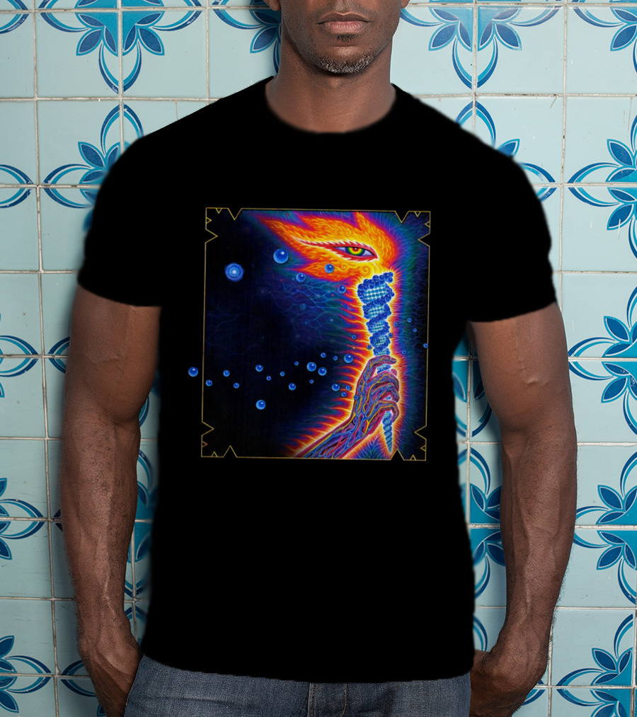 Psychedelic Visionary Art With Vibrant Cosmic T-Shirt