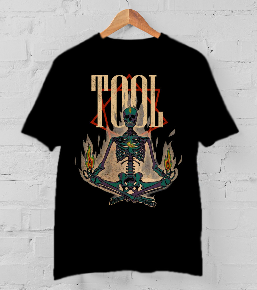 Tool Skeleton 24 Meditation Fire Symbol T-Shirt