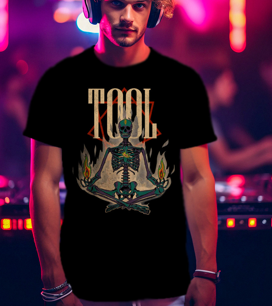 Tool Skeleton 24 Meditation Fire Symbol T-Shirt