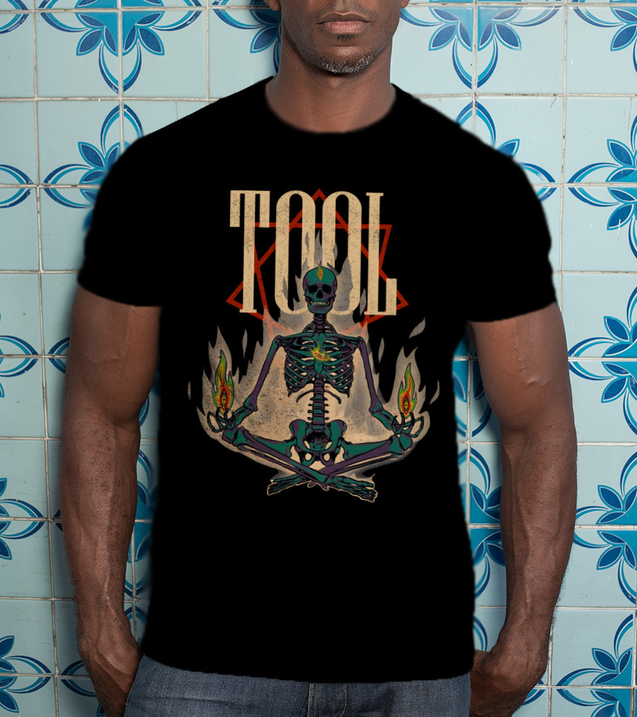 Tool Skeleton 24 Meditation Fire Symbol T-Shirt