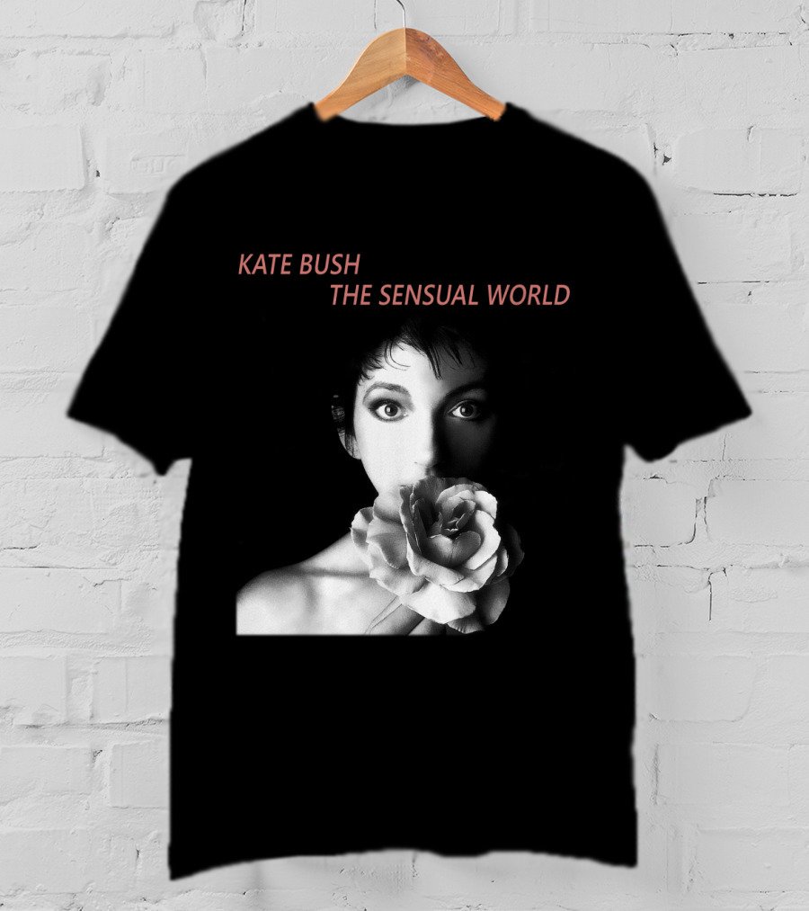 Kate Bush The Sensual World Iconic Album Cover Rose T-Shirt
