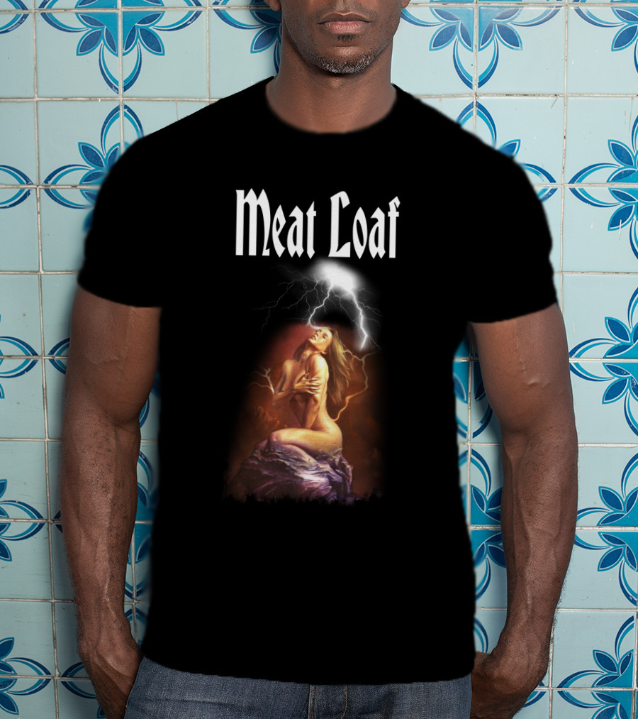 Meat Loaf Ml 01 Three Bats Tour 2007 Lightning Nude Art T-Shirt