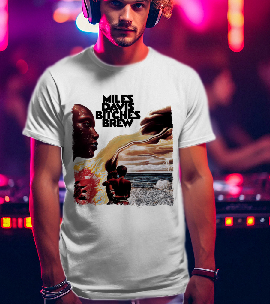 Miles Davis Bitches Brew Album Art Ocean And Figures T-Shirt