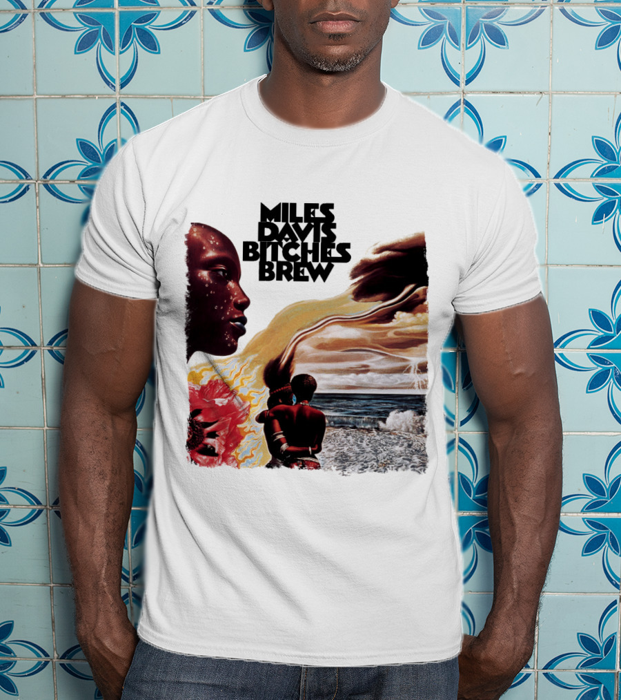 Miles Davis Bitches Brew Album Art Ocean And Figures T-Shirt