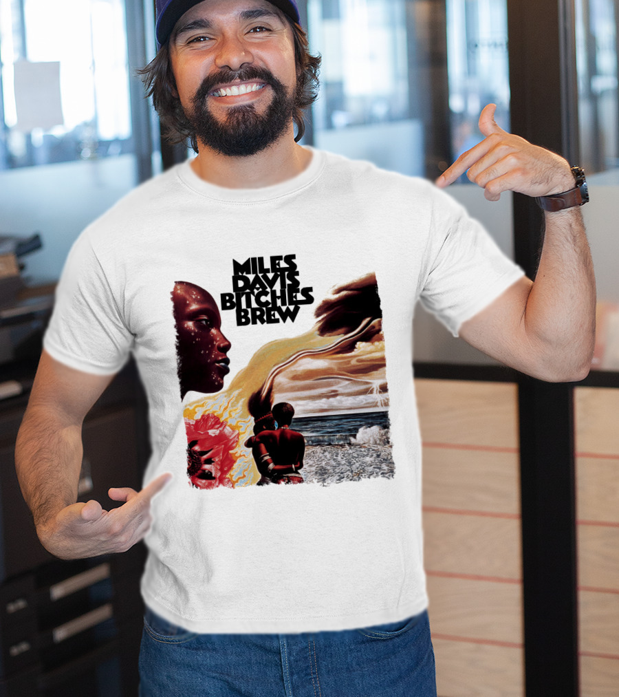 Miles Davis Bitches Brew Album Art Ocean And Figures T-Shirt