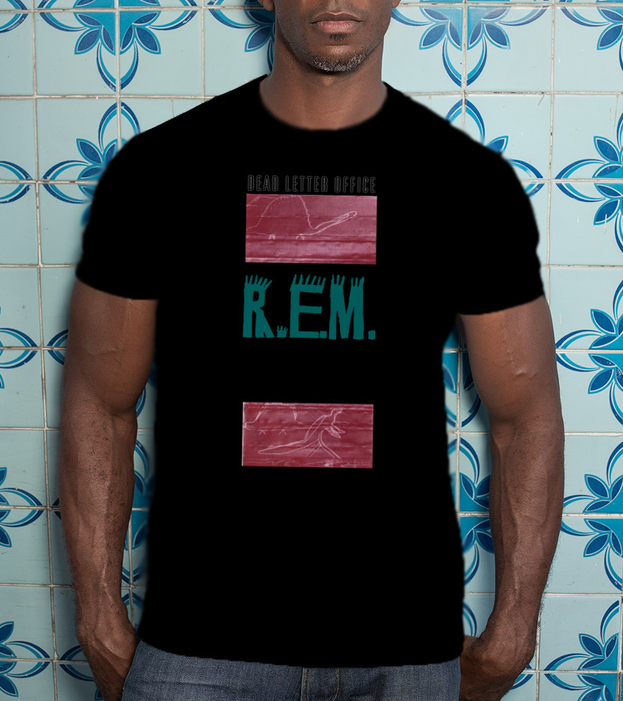 R.E.M. Dead Letter Office Album Cover Art With Line Drawings T-Shirt