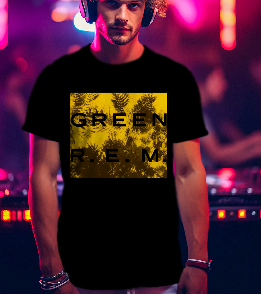 R.E.M. Green Album Fern Pattern 09 Vintage Yellow T-Shirt