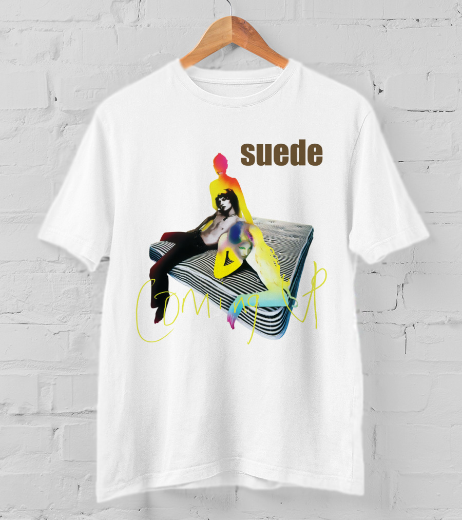 Suede Coming Up Album Cover Sde 06 Multicolored Figures On Mattress T-Shirt