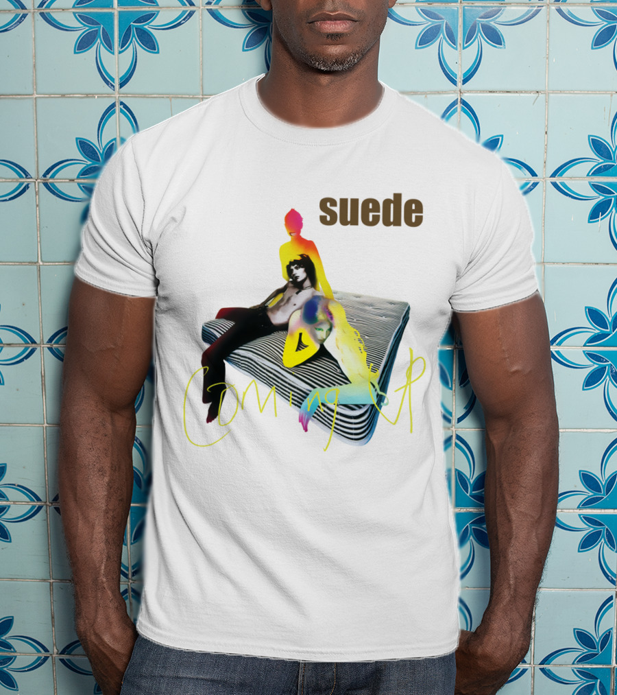 Suede Coming Up Album Cover Sde 06 Multicolored Figures On Mattress T-Shirt