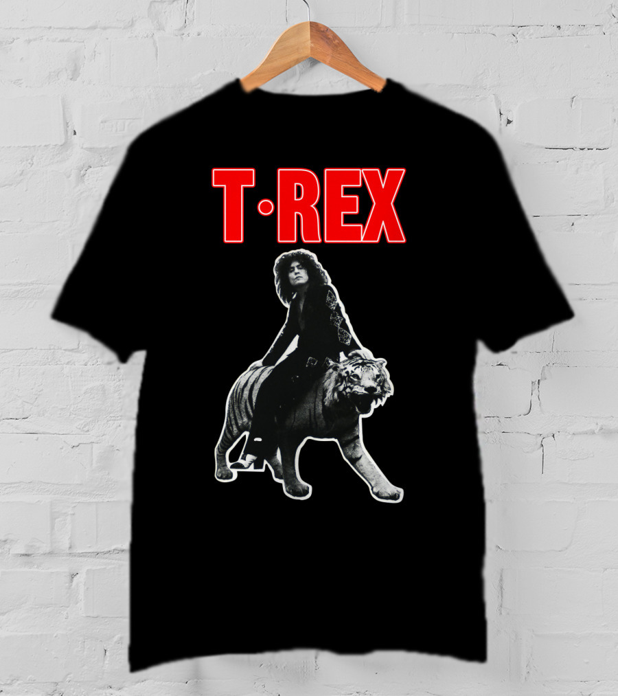 T. Rex Iconic Rock Legend Riding Tiger T-Shirt