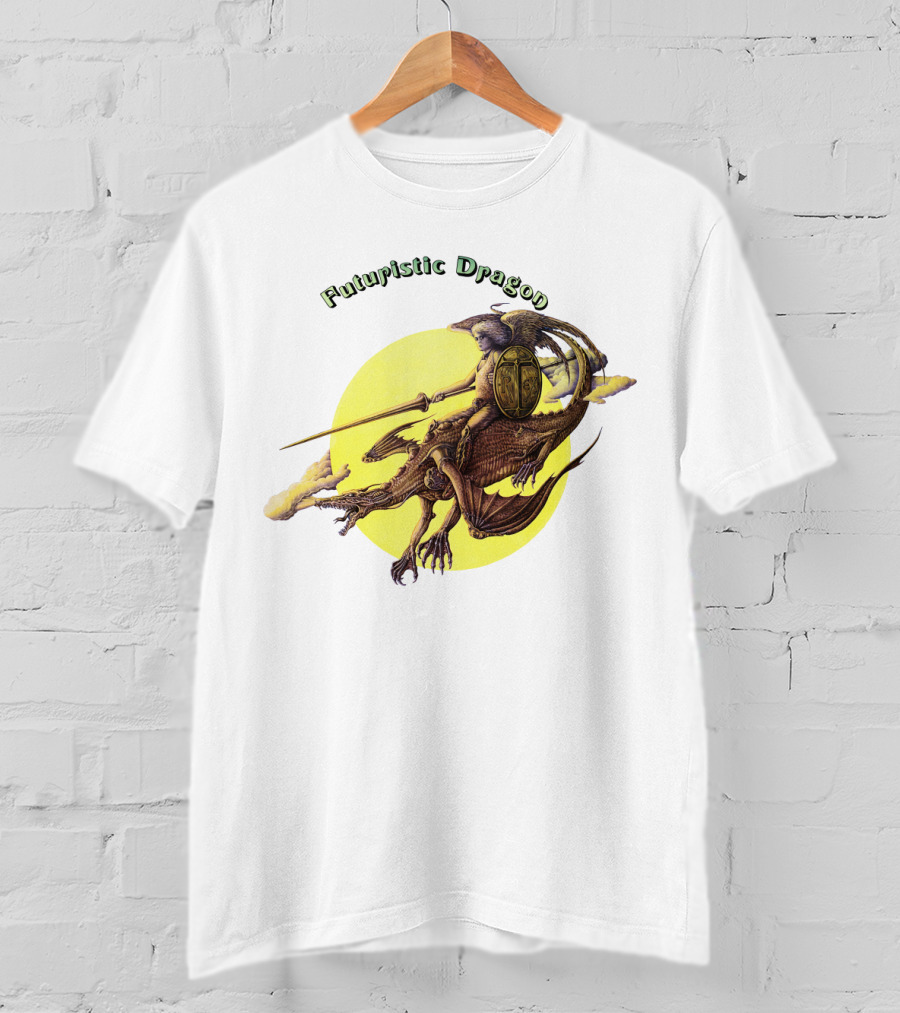 Futuristic Dragon Warrior Riding Sky Beast T-Shirt