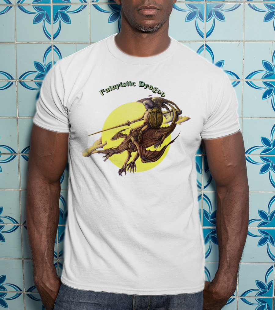 Futuristic Dragon Warrior Riding Sky Beast T-Shirt