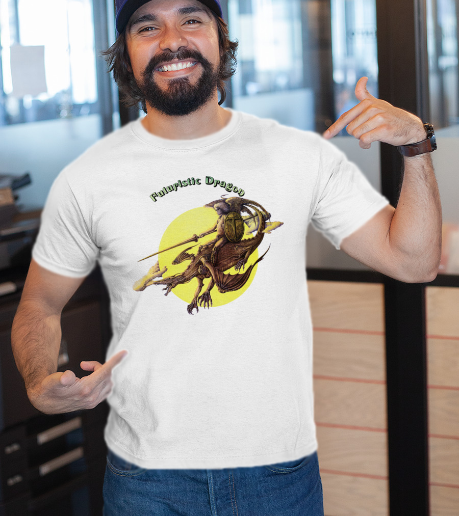 Futuristic Dragon Warrior Riding Sky Beast T-Shirt
