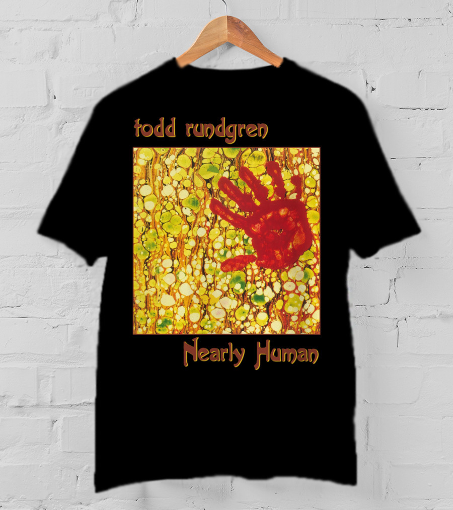 Todd Rundgren Nearly Human Red Handprint Abstract T-Shirt