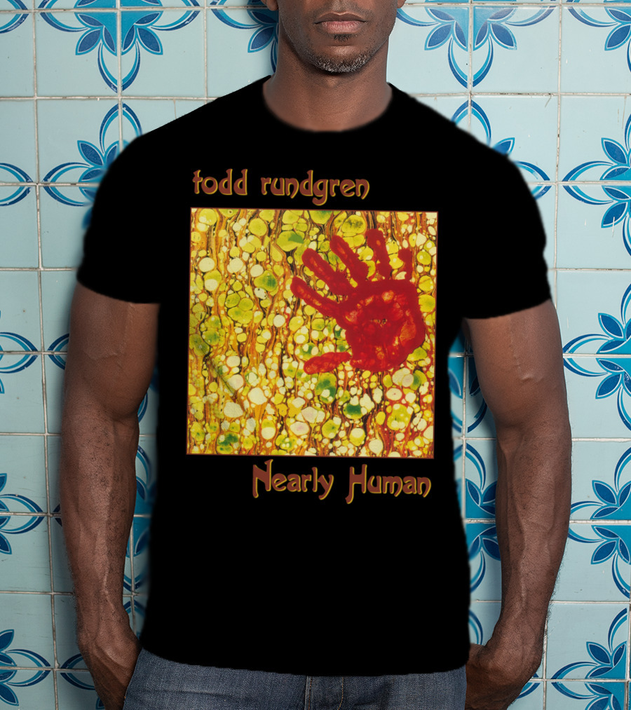 Todd Rundgren Nearly Human Red Handprint Abstract T-Shirt