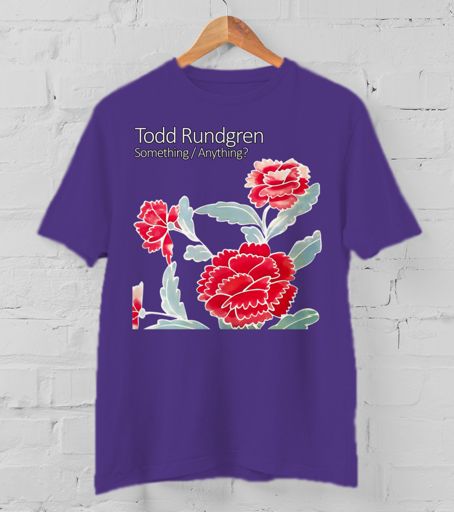 Todd Rundgren Something Anything Red Carnations Floral T-Shirt