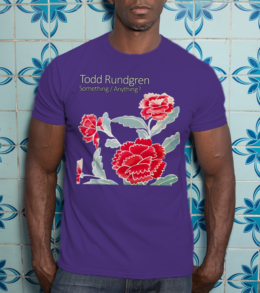 Todd Rundgren Something Anything Red Carnations Floral T-Shirt