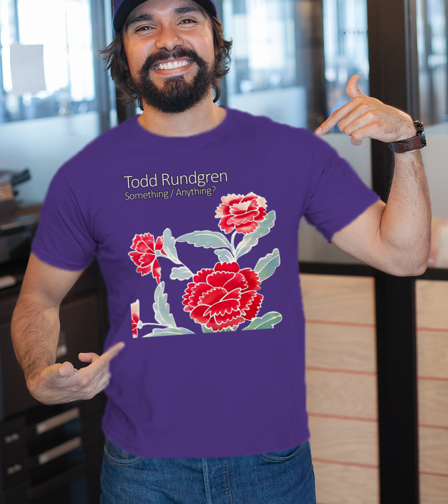 Todd Rundgren Something Anything Red Carnations Floral T-Shirt