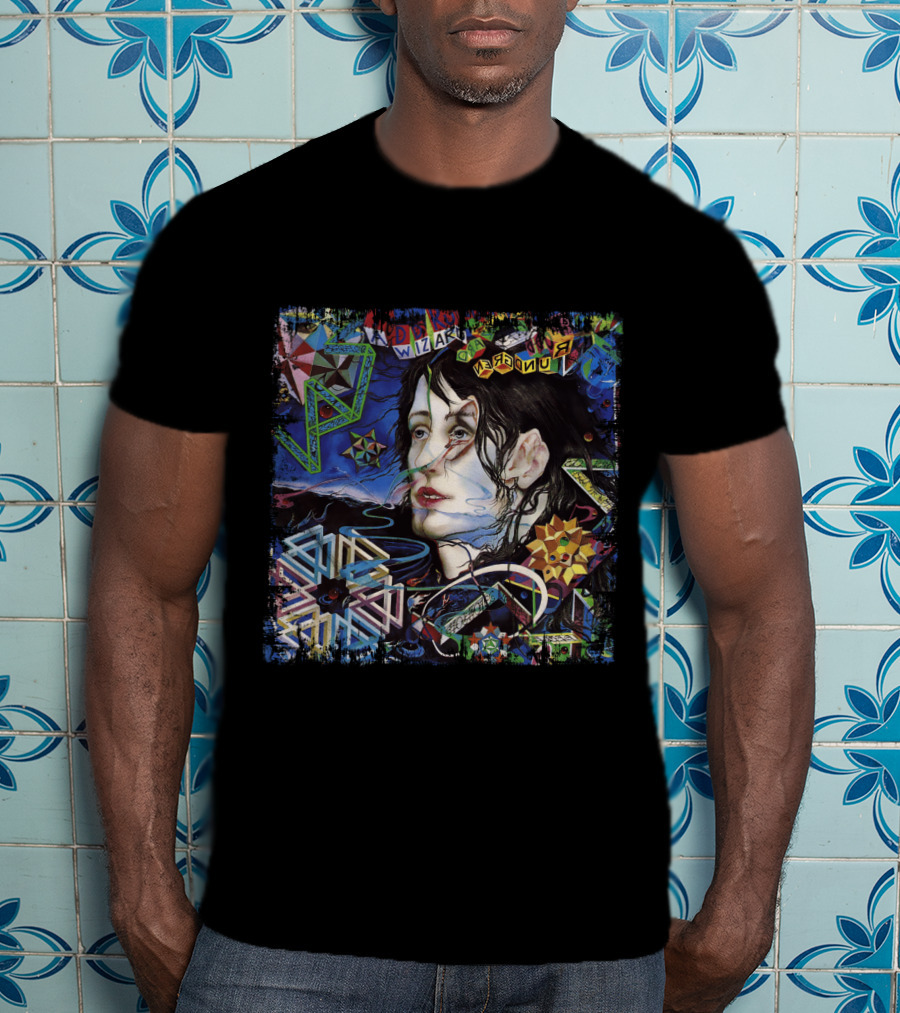 TRG 13 A Wizard A True Star Collage Art With Psychedelic T-Shirt