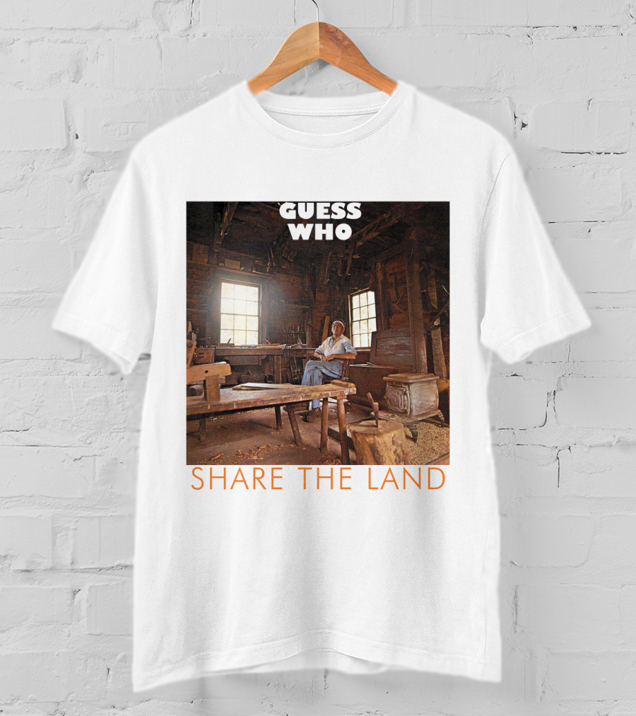 Guess Who Share The Land Rustic Cabin Scene T-Shirt