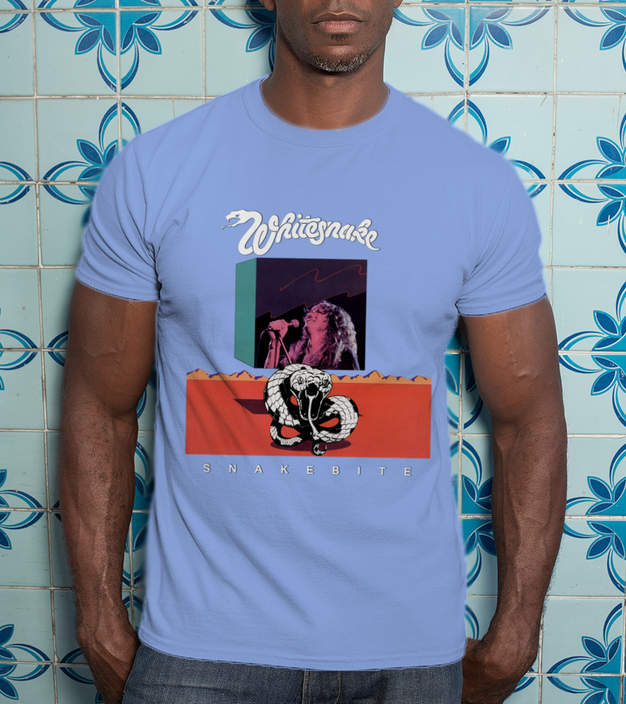 Whitesnake Snakebite Vintage Album Art With Snake And Singer T-Shirt