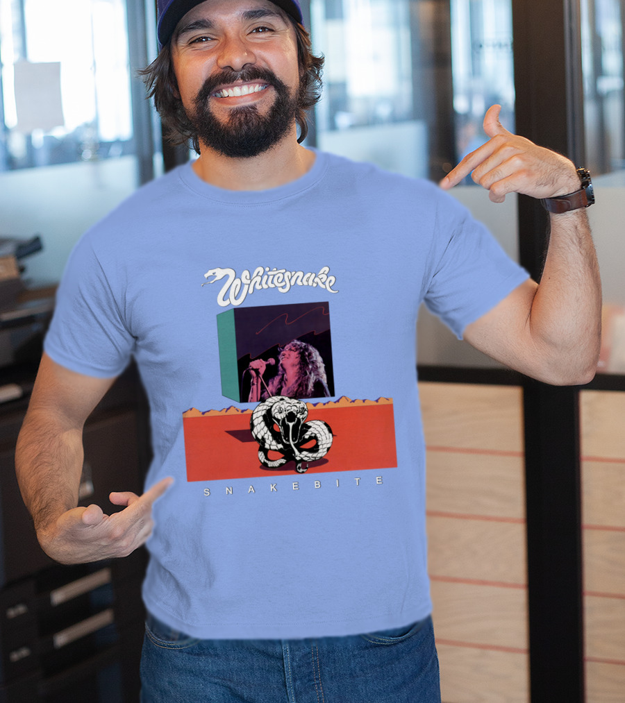 Whitesnake Snakebite Vintage Album Art With Snake And Singer T-Shirt