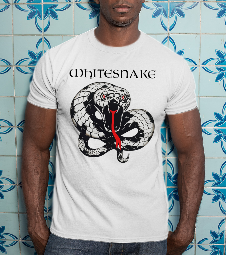 Whitesnake Logo Coiled Snake T-Shirt