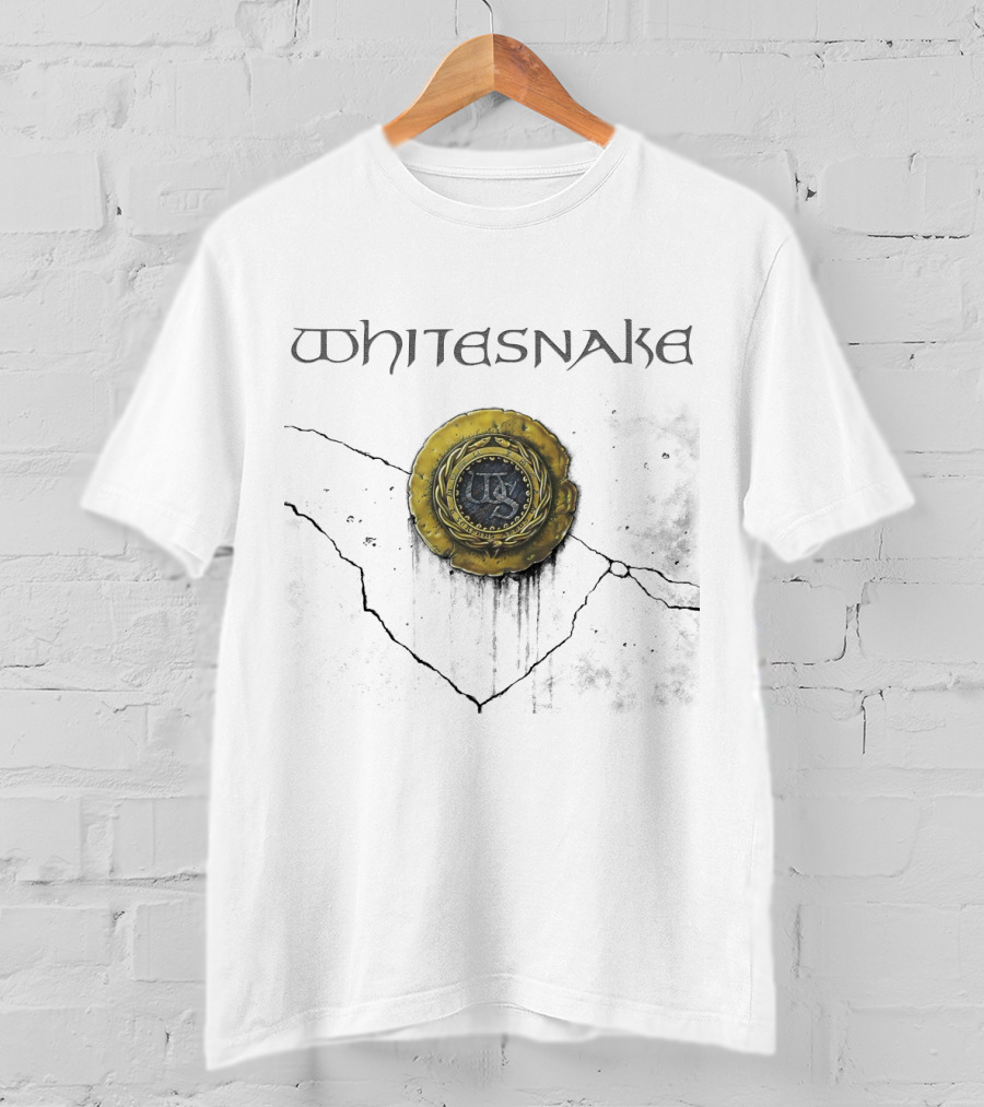 Whitesnake Emblem With Gold Medallion And Metallic T-Shirt